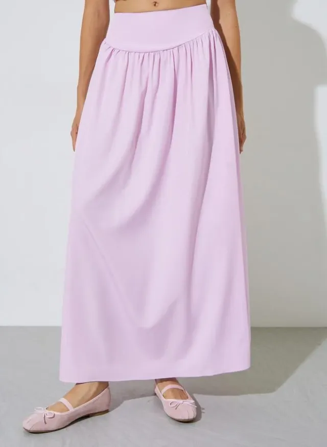 Knot Detail Maxi Skirt Khaki – image 2