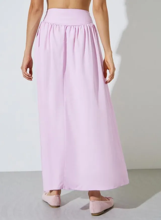 Knot Detail Maxi Skirt Khaki – image 4