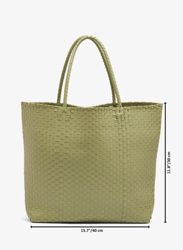 Textured Woven Handle Tote – image 6