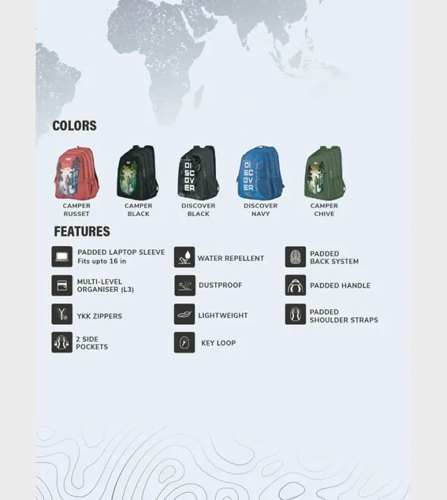 Wildcraft Atlas 45 LP Backpack Black – image 11