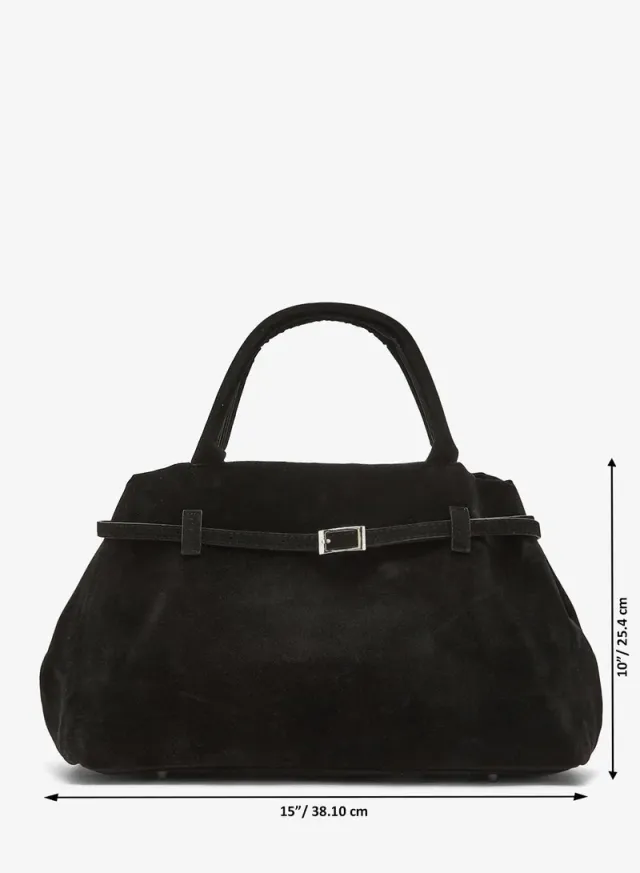 Buckle Suede Tote Bag – image 6