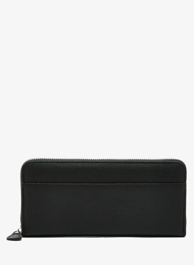 Ella Brown Solid Zipper Wallet for Women - Classic Design