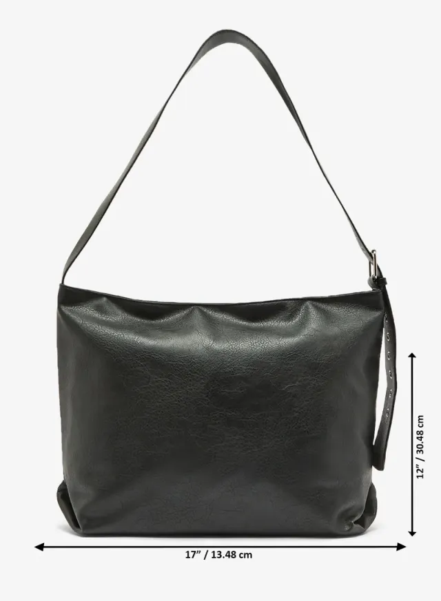 Ella Brown Solid Slouch Tote Bag for Women – image 5