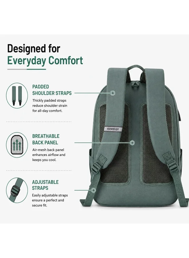 Riley 28L 15.6-inch Laptop Backpack Orange