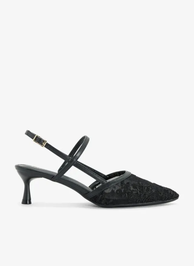 Lace Slingback Pumps
