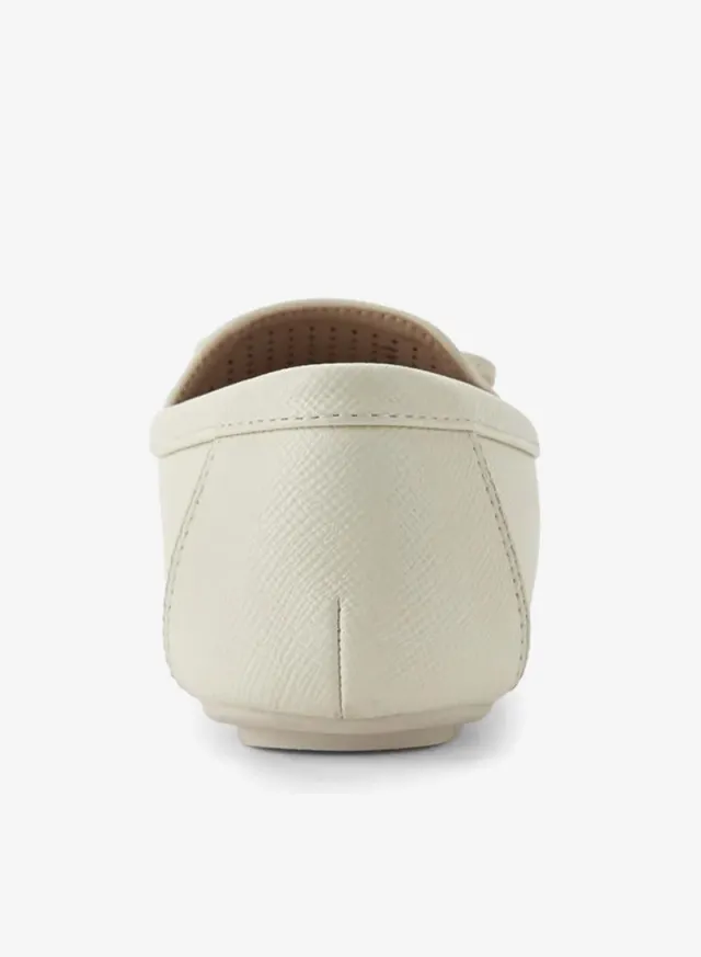 Women's PU Perforated Moccasins with Bow Detail and Metallic Charm – image 4
