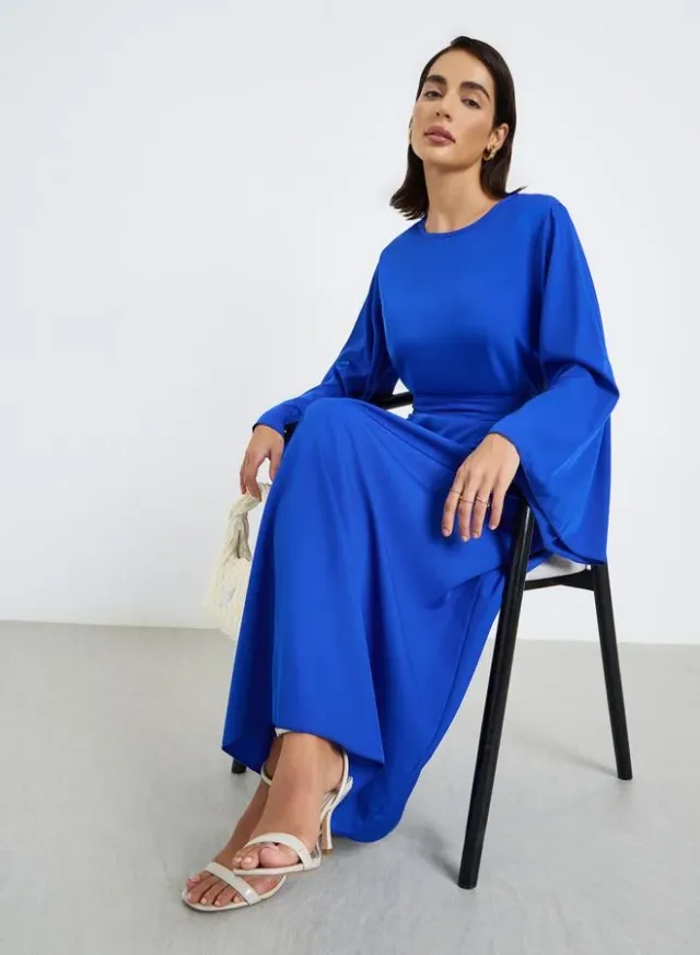 Chain Detail A-Line Maxi Dress