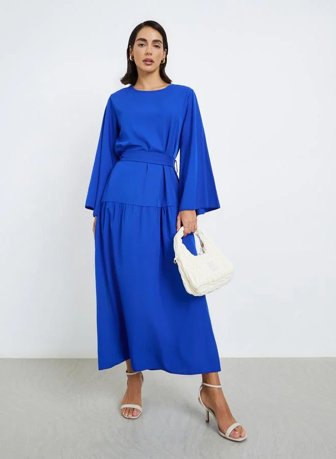 Chain Detail A-Line Maxi Dress
