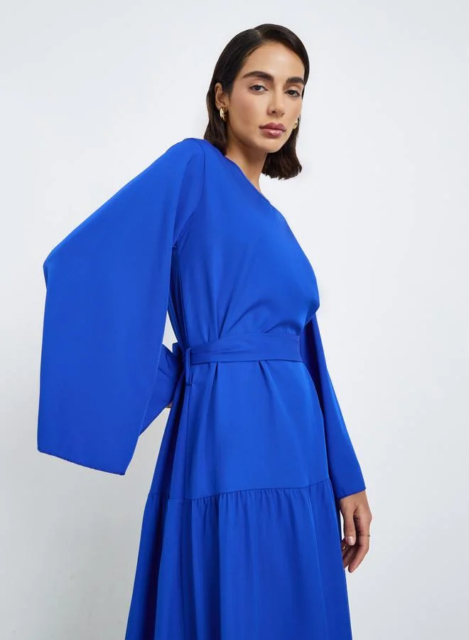 Chain Detail A-Line Maxi Dress