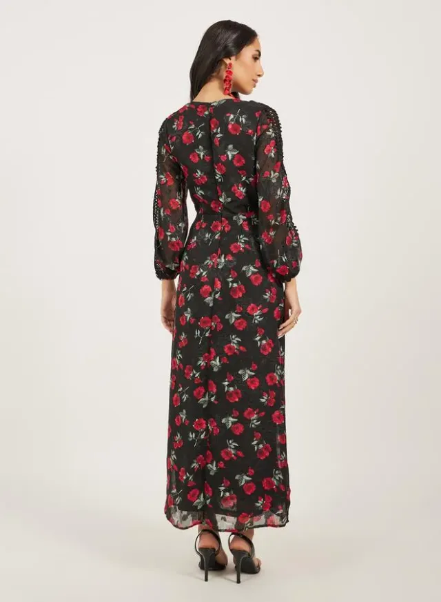 Red Tulle A-Line Maxi Dress with Sweetheart Neck and Ruched Bodice – image 5