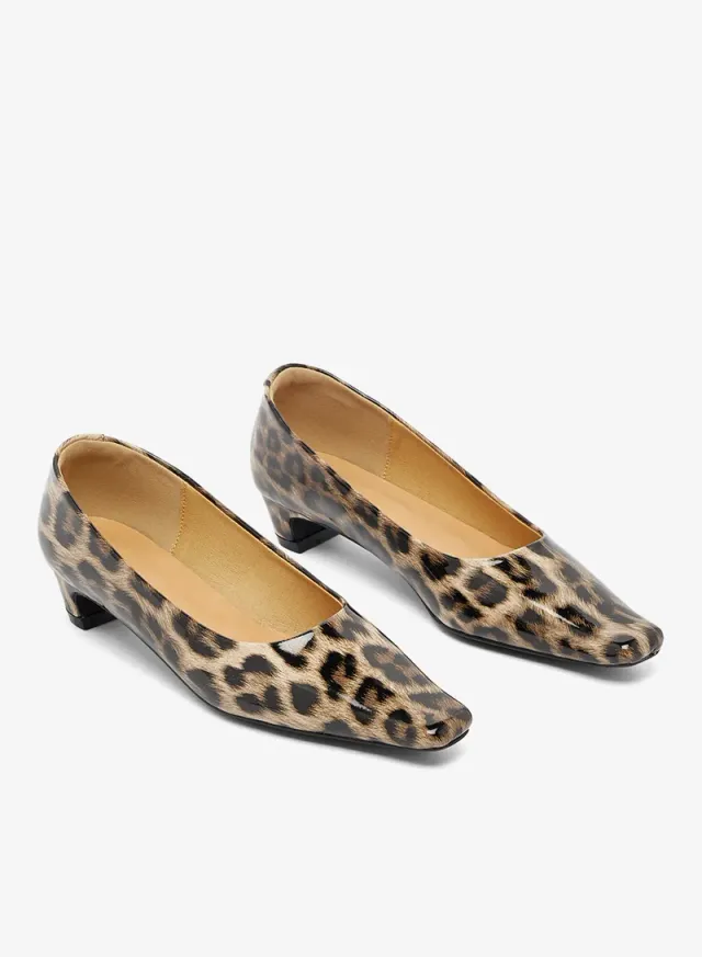 Ginger Burgundy Low Heel Kitten Pumps - Slip On - Formal – image 4