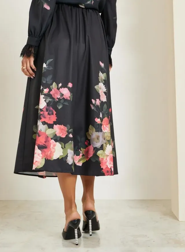Formal Midi Skirt with Side Seam Pocket White – image 5