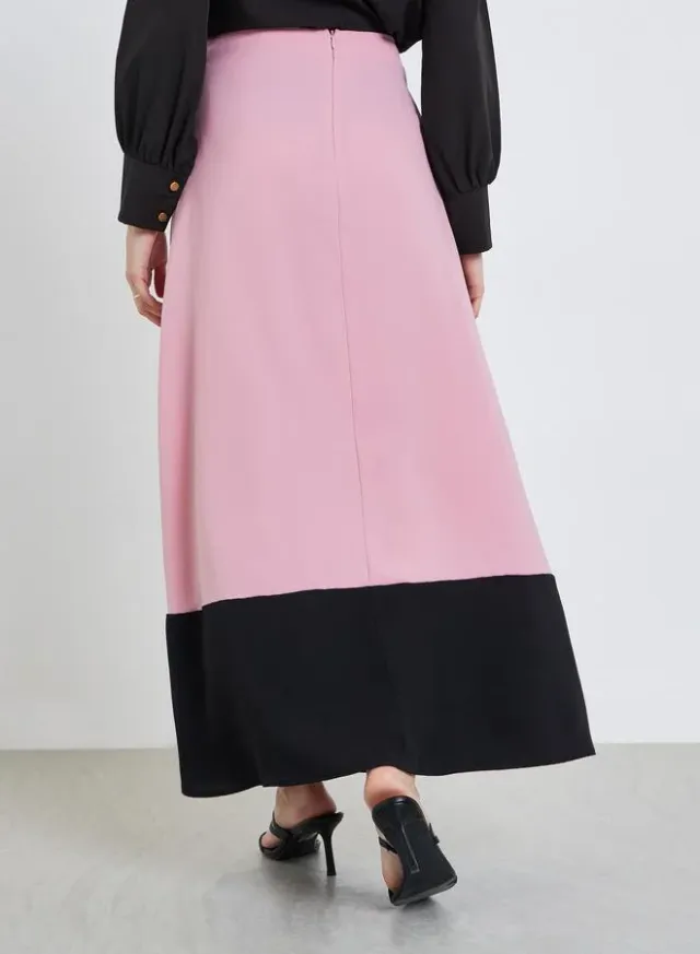 Pleated Maxi Skirt Brown – image 4