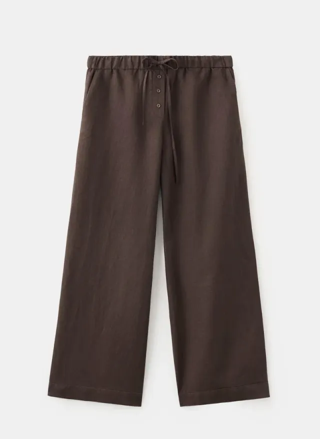 Linen Pants with Buttons