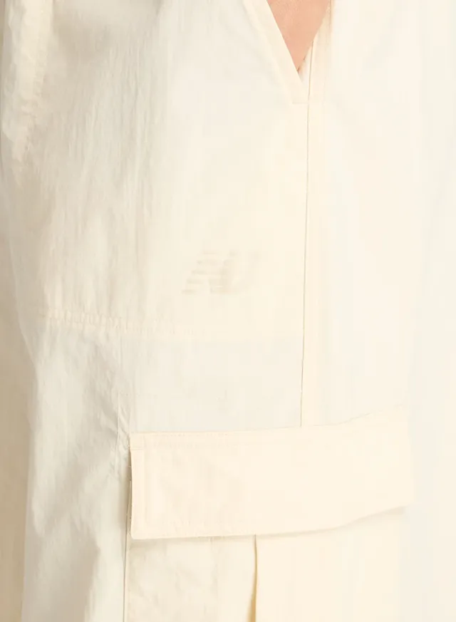 Linen-Style Woven Cargo Pants for Women with Drawcord Waist and Snap Hem – image 5