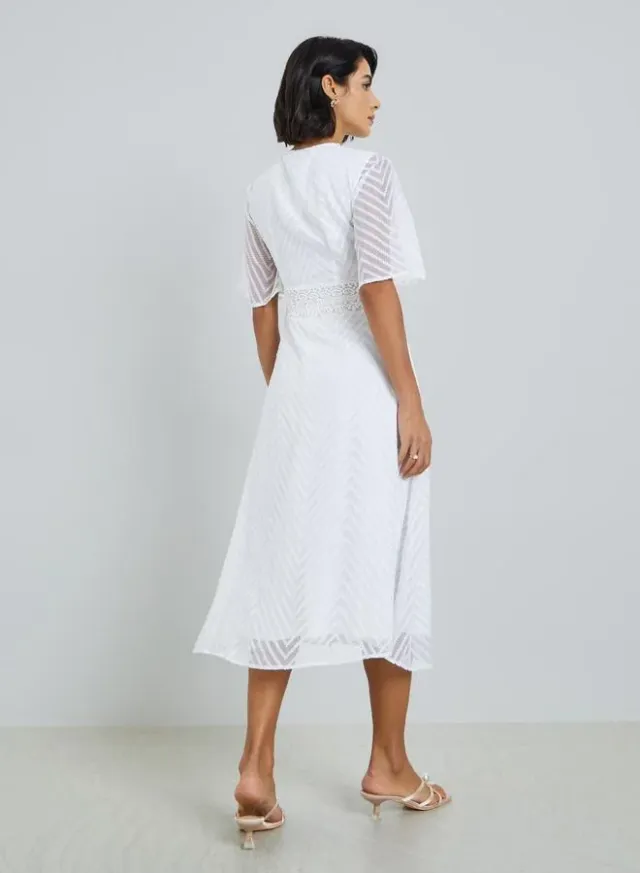 Floral Tie-Belt Midi Dress – image 4