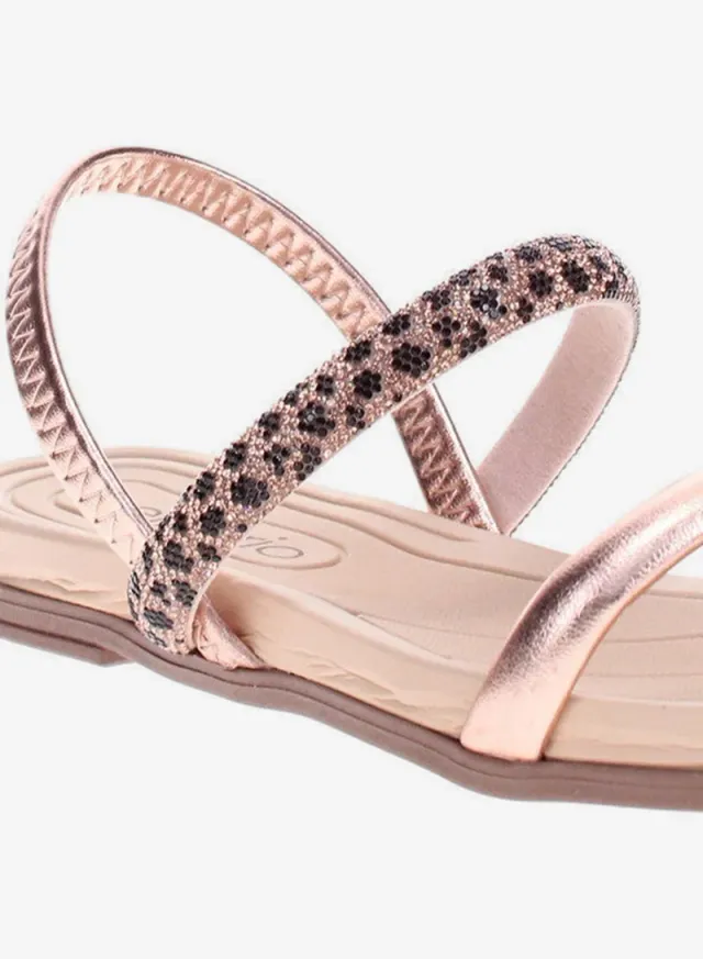 Beira Rio Women's Flat Sandals Golden – image 5
