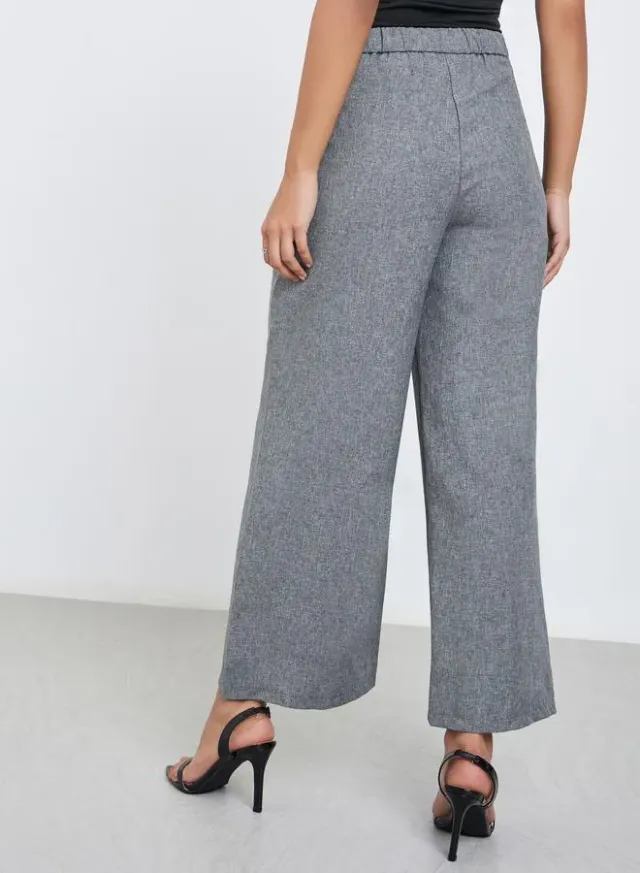 Double Gauze Wide Leg Pants Brown – image 4