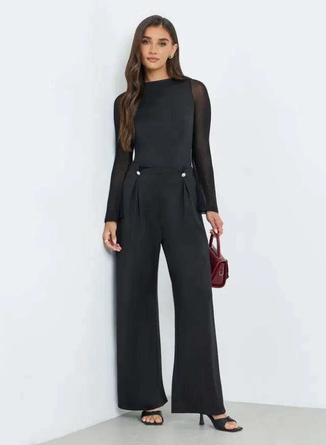 Wide Leg Trousers Tan – image 4