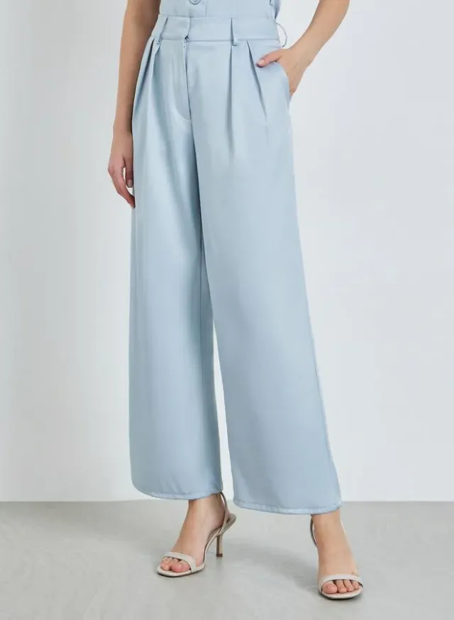 Women's Wide Leg Trousers Black