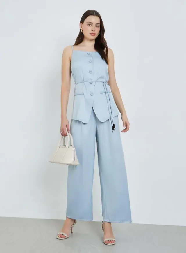 Women's Wide Leg Trousers Black – image 2
