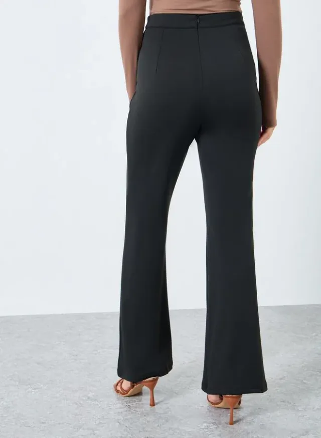 Women's Wide Leg Trousers, Beige – image 4