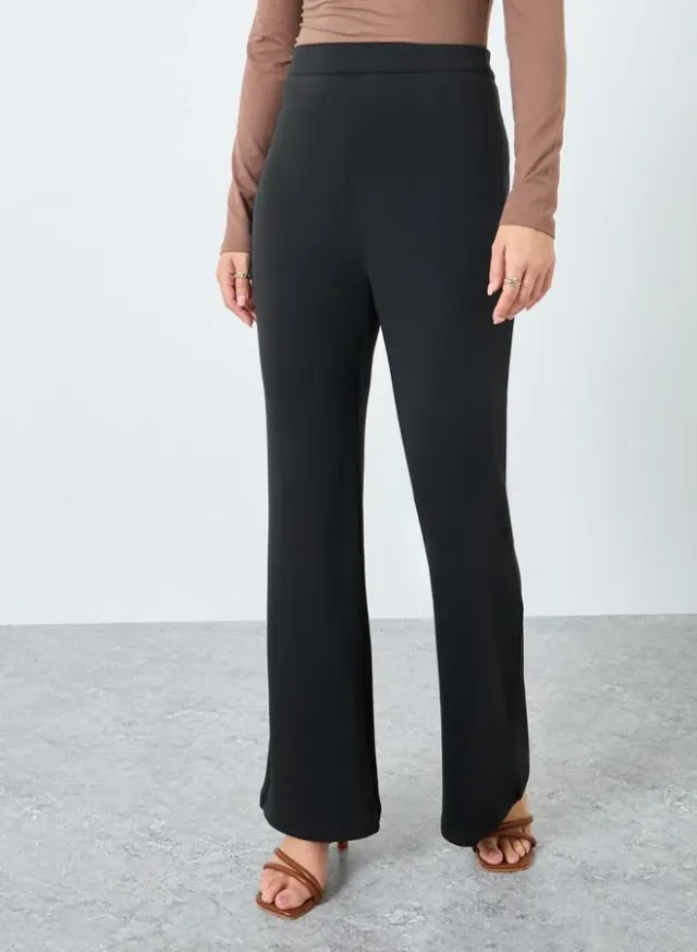 Women's Wide Leg Trousers, Beige – image 5