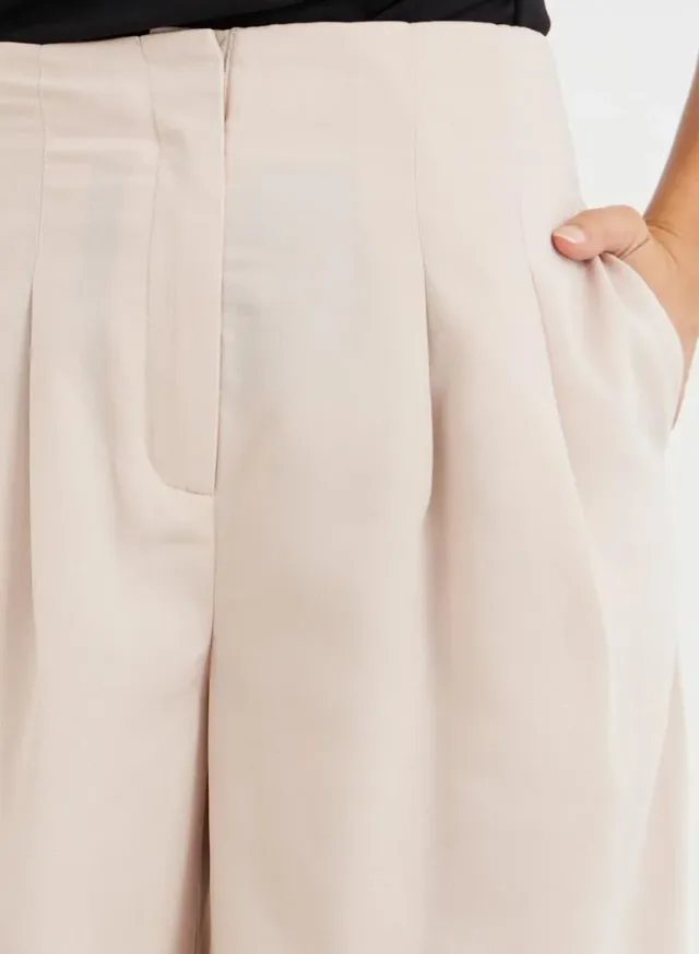 Women Wide Leg Trousers Off-White – image 3