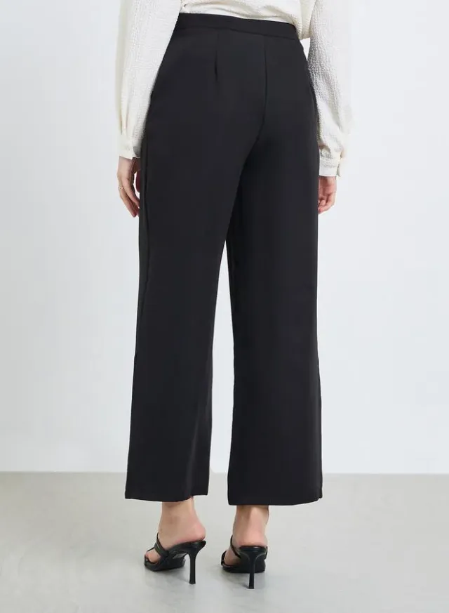 Wide Leg Trousers Navy Blue – image 3