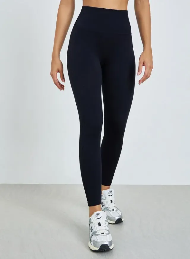 Ribbed Scrunch Leggings Navy Blue – image 2