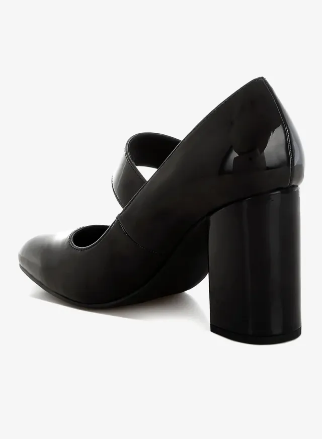 Block Heel Mary Jane Sandals Black – image 3