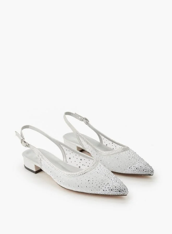 Women Embellished Buckle Pointed Toe Shoes