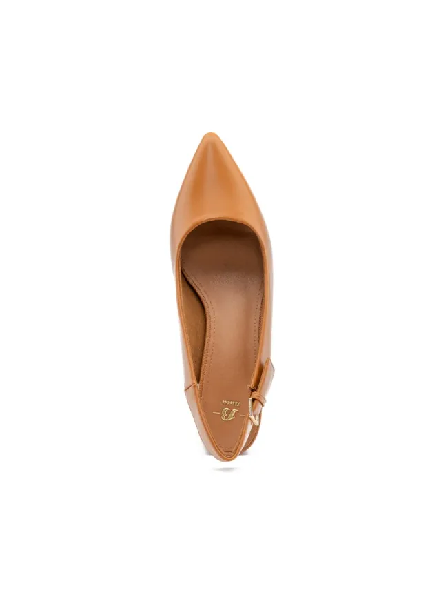 Pointed Slingback Block-Heel Shoes – image 4