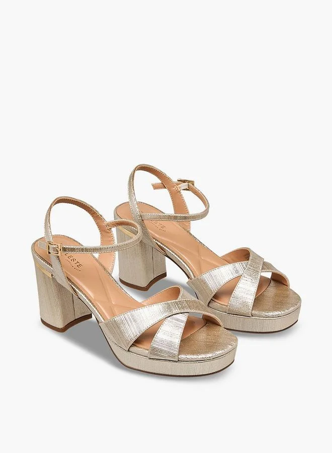 Block Heel Ankle Strap Sandals