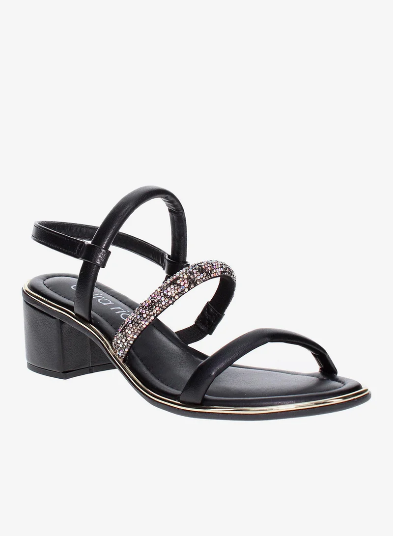 Women's Mid Heel Slingback Ankle Strap Sandals