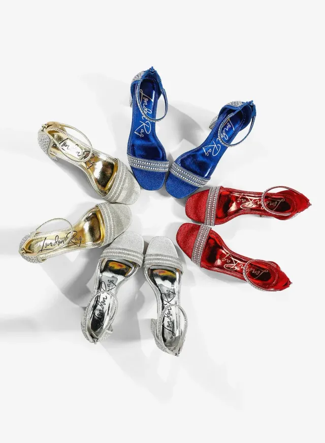 Rhinestones Pearl Embellished Sandals Blue – image 7