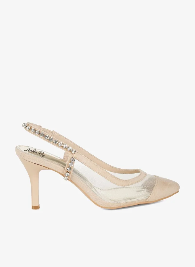 Stiletto Heel Slingback Sandals Black