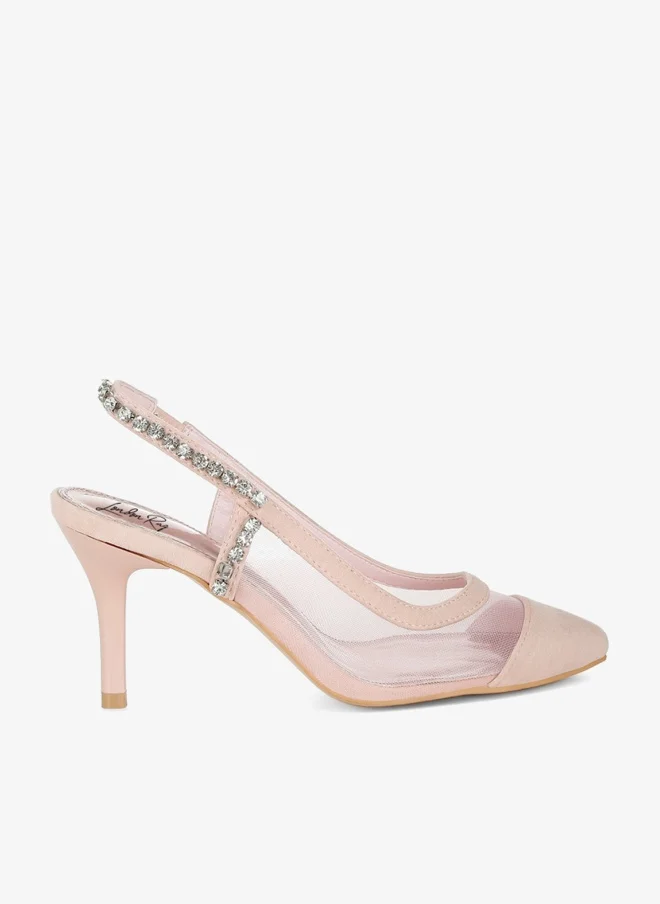 Stiletto Heel Slingback Sandals Black