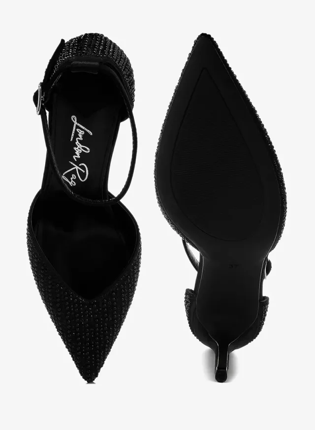 Gold Stiletto Sandals with Cushioned Insoles – image 4