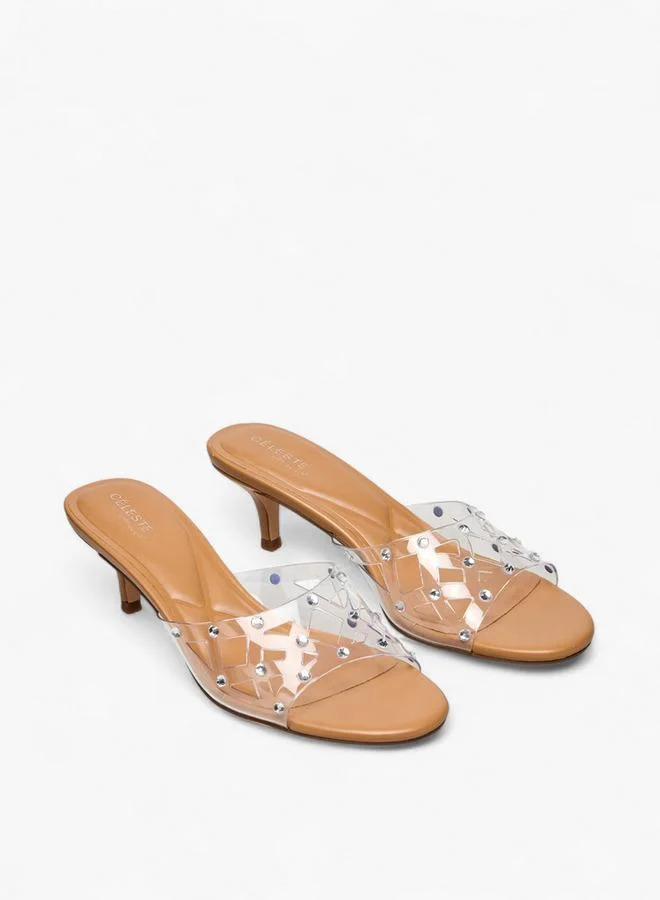 Studded Kitten Heel Sandals