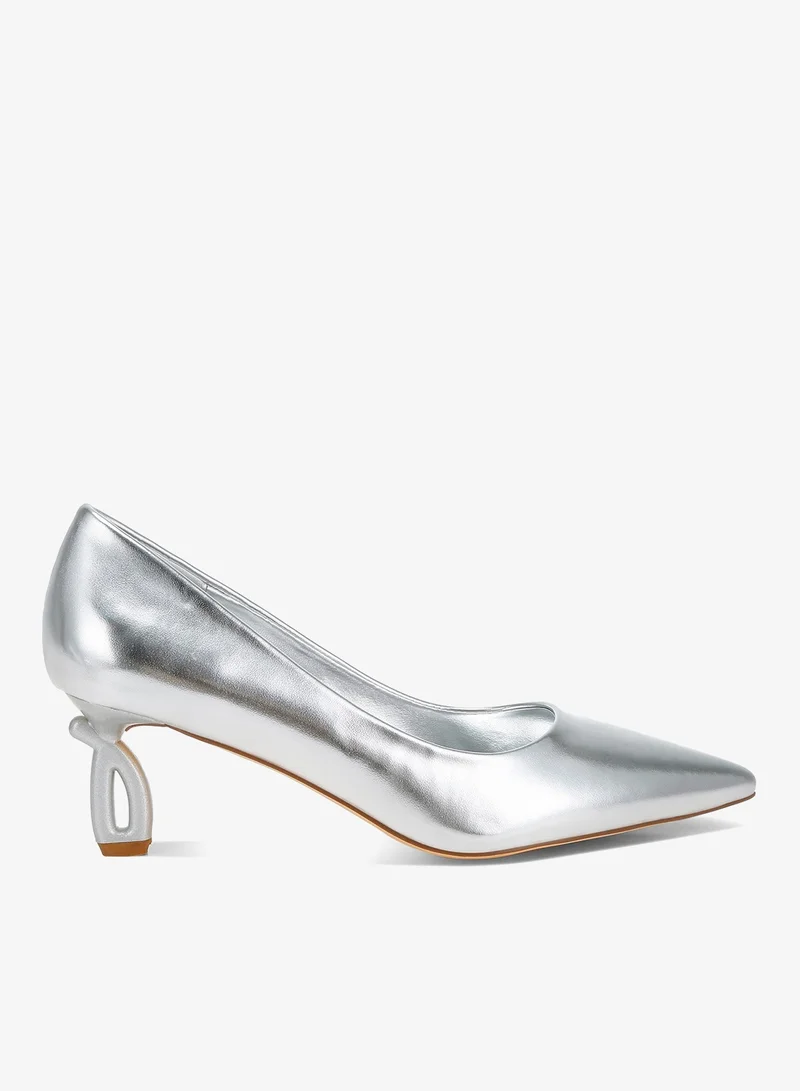 Metallic Fantasy Pumps Silver