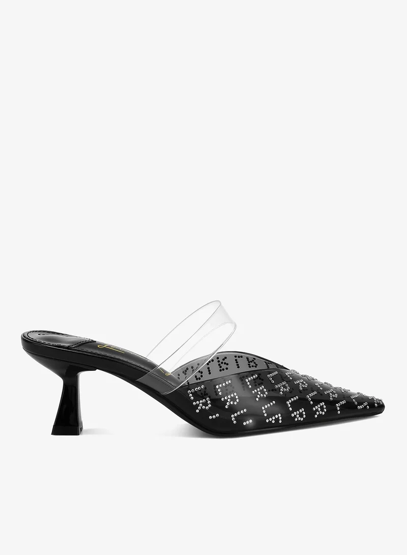 Pointed Toe Kitten Heels Black