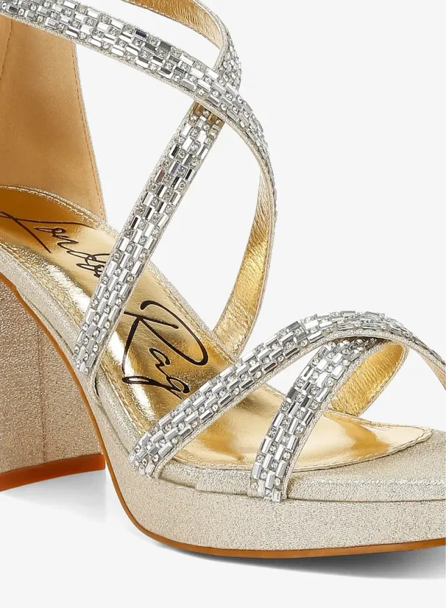 Rhinestone Strappy Sandals Black – image 5