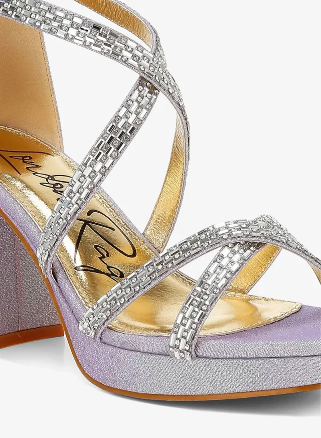 Rhinestone Strappy Sandals Black – image 6