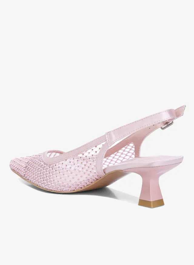Rhinestone Slingback Mules Pink – image 4