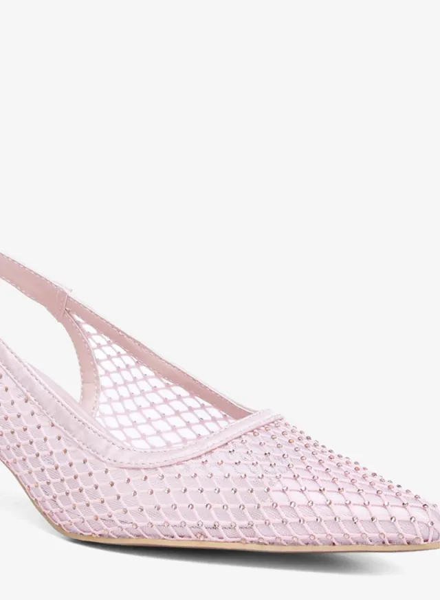 Rhinestone Slingback Mules Pink – image 6