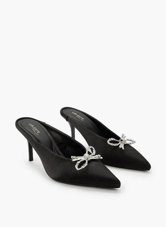 Embellished Pointed Stiletto Mules