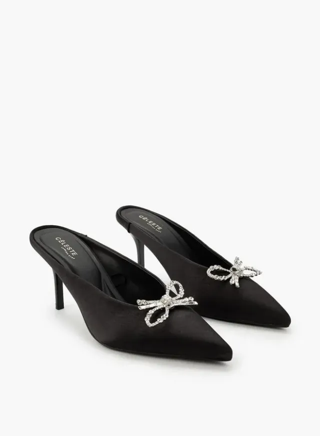 Embellished Pointed Stiletto Mules