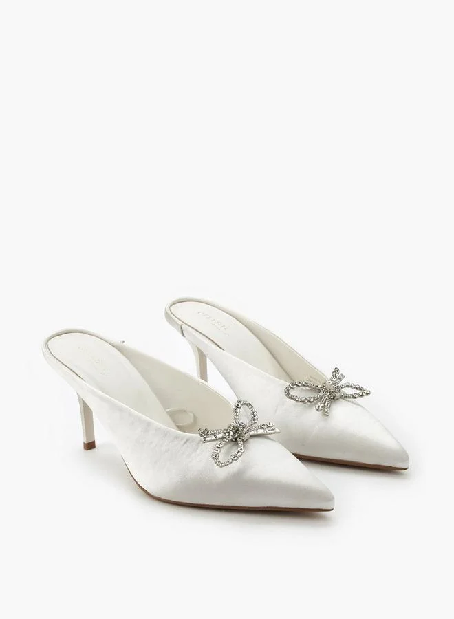 Embellished Pointed Stiletto Mules