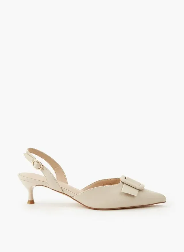 Women's Buckle Pointed Toe Kitten Heel Shoes – image 3